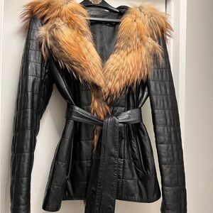 Black Leather Jacket - 2XL